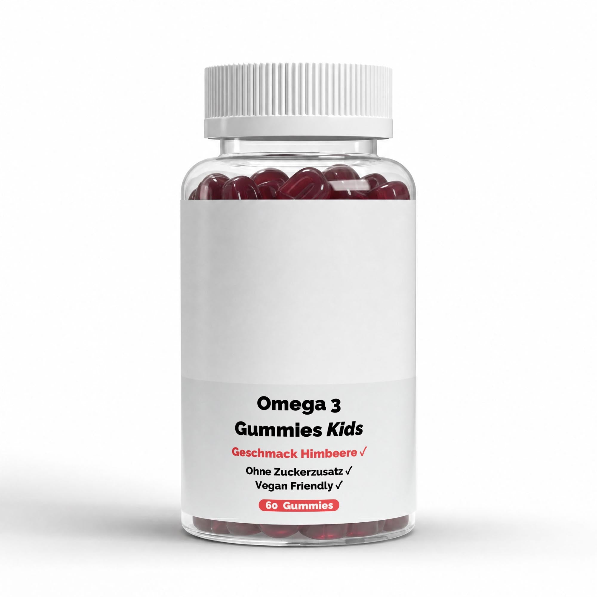 Omega 3 Gummies Kids - Himbeere - 60 vegane Gummies
